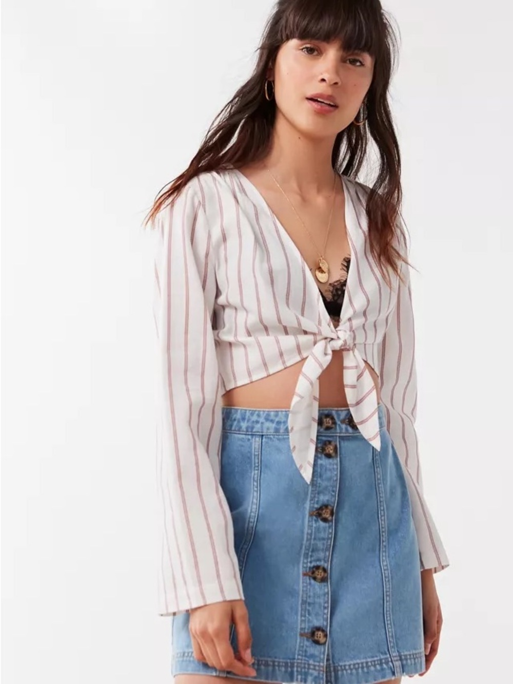 🆕🍓Urban Outfitters Tie Front Crop Top